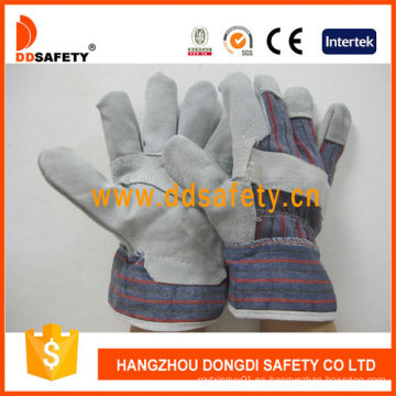Guante de seguridad de guantes divididos vaca con algodón respaldo pase Ce Dlc105